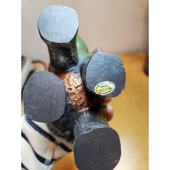 Hand Painted Elephant Figurines Set of 2 Tribal Folk Art Decor Made in China - Picture 6 of 8